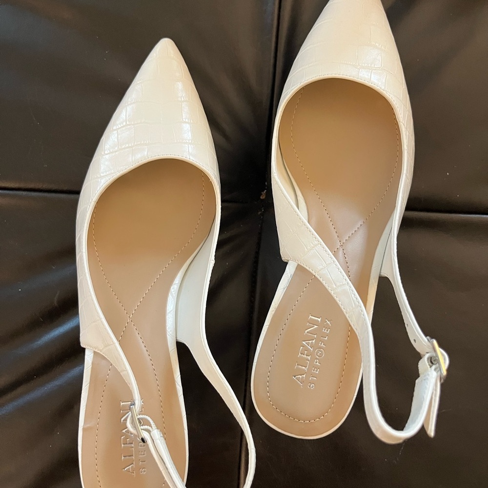 Alfani Women's White Slingback Shoes